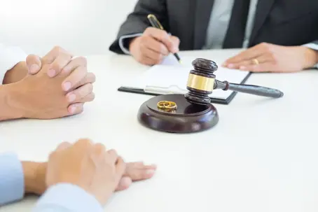 couple with a lawyer