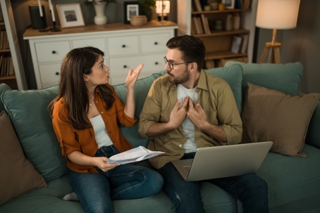couple fighting at home